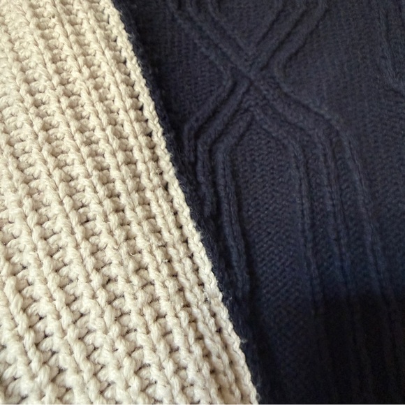 Maeve Anthropologie Colorblock Cable Knit Sweater XS Cozy Preppy - Picture 7 of 8
